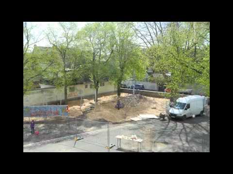 Aufbau einer neuen Kletterspinne im Zeitraffer