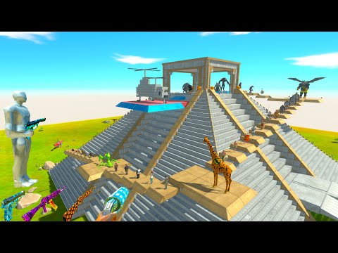 FPS AVATAR vs ALL DINOSAURS PYRAMID RESCUE MISSION - Animal Revolt Battle Simulator