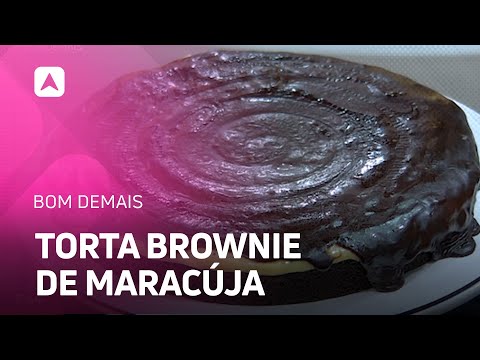 Aprenda a fazer torta de brownie de maracujá