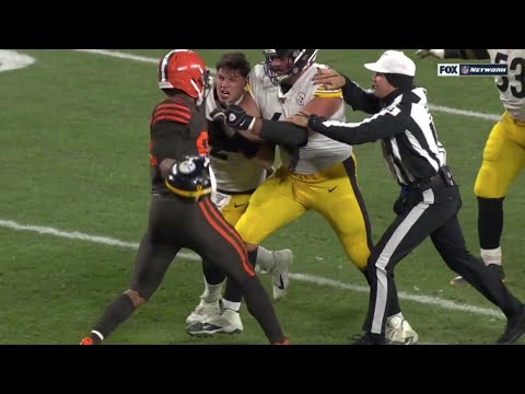 Browns Steelers Fight At End Of Game | Myles Garrett vs Mason Rudolph