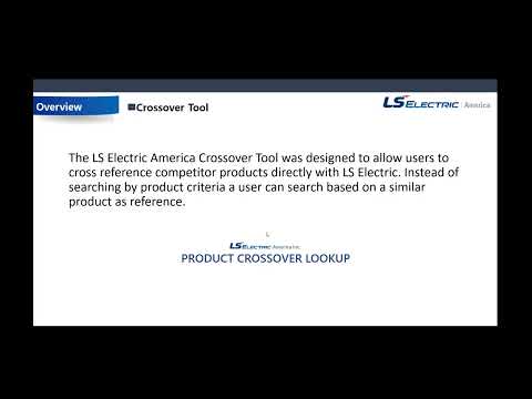 LS Electric Product Finder and Cross Reference Tool Webinar