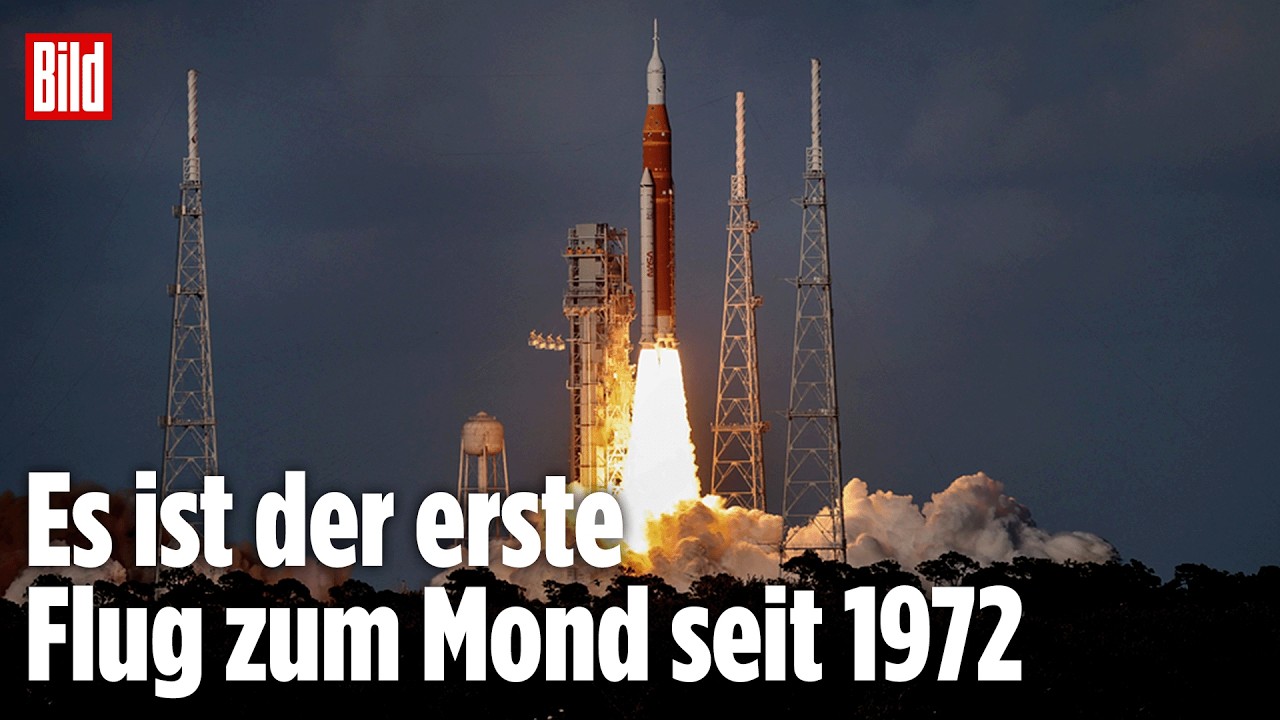 Historischer Flug zum Mond: Rakete von Mission Artemis II gestartet