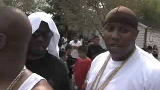Killa Kyleon of Boss Hogg Outlawz Freestyle on video shoot