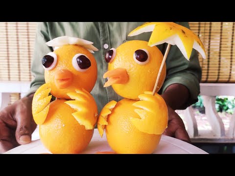 D' CRAFT #Orangefruit#Duckcarving