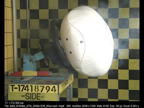 Driver Airbag taken with Phantom v2640 high speed camera