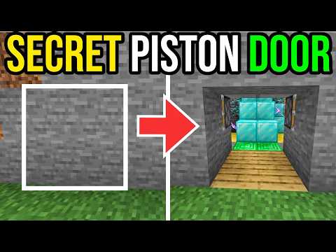 Easiest 2x2 Piston Door In Minecraft Bedrock 2026! (Hidden Jeb / Flush Door!)