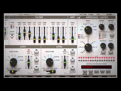 LuSH-101 - Basic usage - Arpeggiator