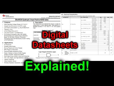 EEVacademy | Digital Design Series Part 4 - Digital Logic Datasheets Explained