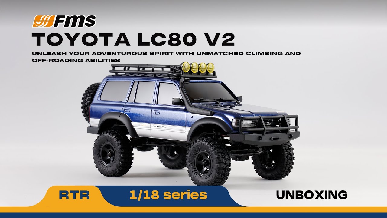 1:18 LC80 RC Land Cruiser Crawler | 2-Speed & Lights | FMS