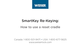 SmartKey Re-keying: How to use a reset cradle