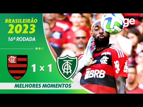 Gols e lances de Flamengo x América-MG