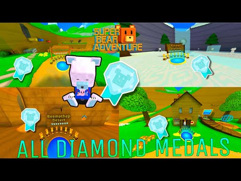 All 33 Diamond Medals In Super Bear Adventure