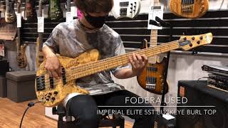 Video thumbnail for Fodera USED |  Imperial Elite 5st Buckeye Burl Top 1995 by 三木楽器 / MIKIGAKKI 公式チャンネル