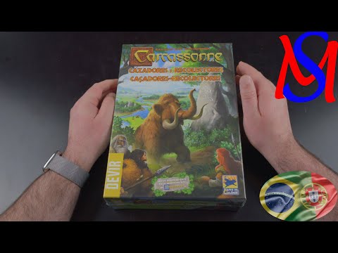 Unboxing do Carcassonne Caçadores e Colectores