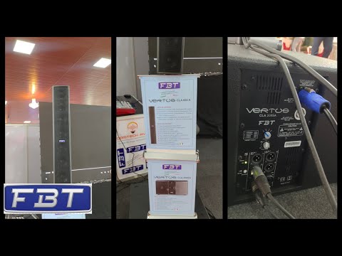 FBT Vertus CLA604A and CLA208SA speaker system demo at sound and light expo. #madeinitaly #fbt