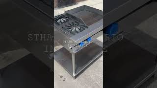 Parrilla con plancha y dos quemadores para restaurantes #parrillas #planchas #acero #sthal #ghost
