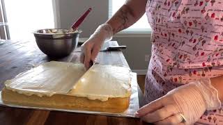 How to Frost a Quarter Sheet Cake (12”x8”)