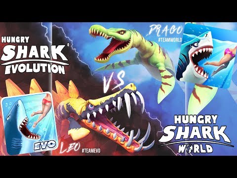 LEO (LIOPLEURODON) Hungry Shark Evolution VS DRAGO (PLIOSAURIO) Hungry Shark World!