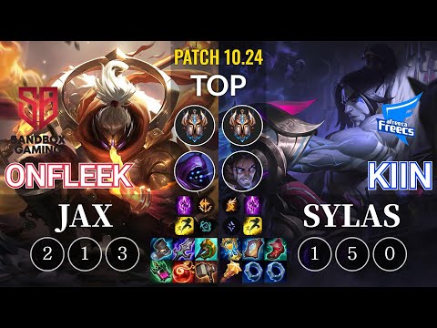 SB OnFleek Jax vs AF Kiin Sylas Top - KR Patch 10.24