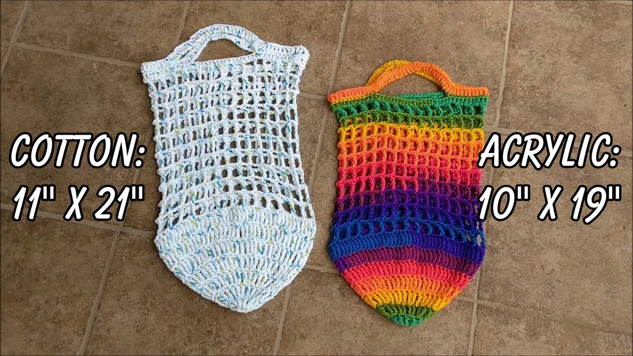 Crocheted Market Bags: Cotton vs. Acrylic