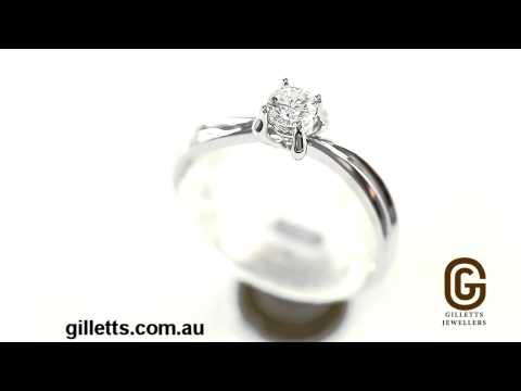 Diamond solitaire engagement ring