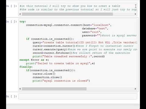Python - Create MySQL Table
