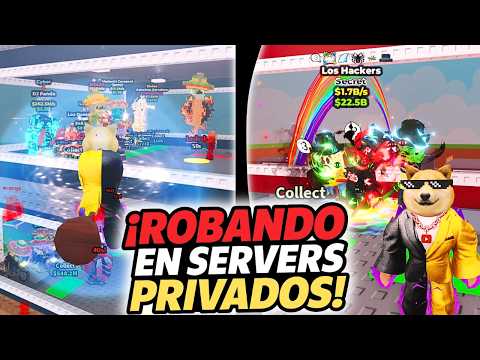 ROBÉ en SERVIDORES PRIVADOS con LOS HACKERS en MI BASE (SOLO HAY 4) 😱💀🔥