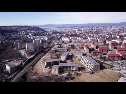 Etterstad og Etterstadsletta sett fra lufta