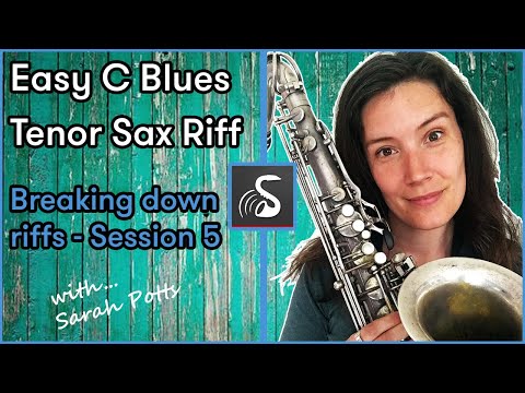 Easy C Blues Lick for Tenor Saxophone   How to play Saxophone Lesson   Beginner Sax Lessons