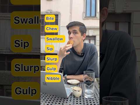 7 English Words for Eating and Drinking #vocabulary #pocenglish