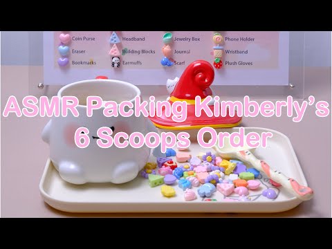 【Litebord Lucky Scoops】ASMR Packing Kimberly's 6 Scoops All Sanrio Order