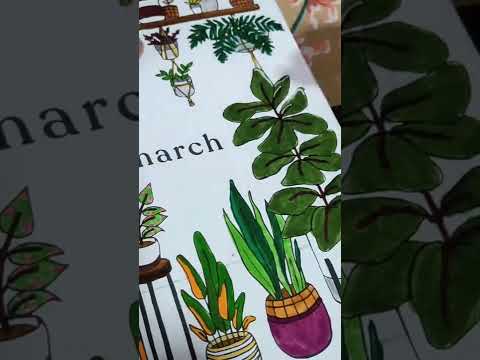 🌾MARCH 2022 Doodle Planner BUJO setup - PRINTS & PLANTS🌱 #amandarachlee #bujosetup #bujoshorts