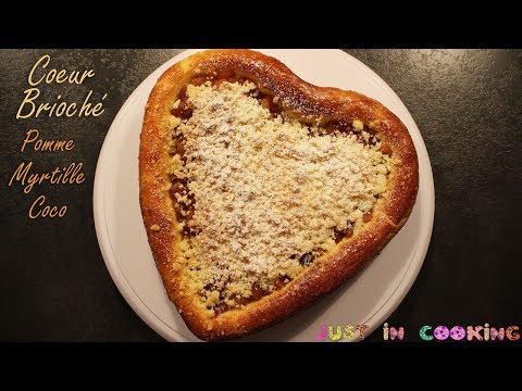 Recette de Cœur Brioché Pomme Myrtille Coco façon Crumble pour la Fête des Mères
