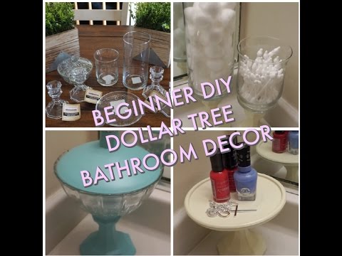 Beginner DIY....Dollar Tree Bathroom Decor! Video