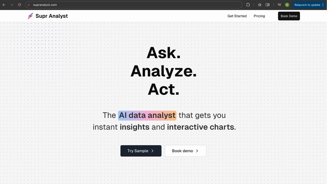 Eliza - Your AI Data Copilot (Previously Supranalyst)