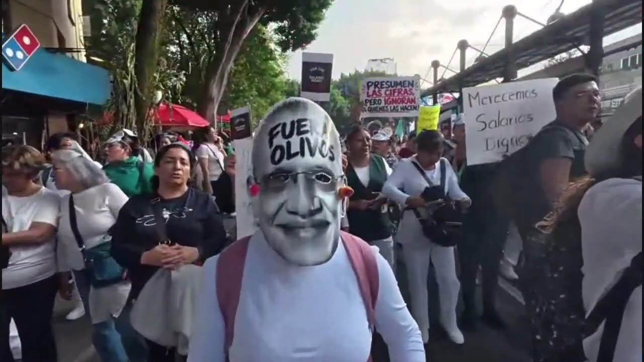 Megamarcha nacional de trabajadores del IMSS