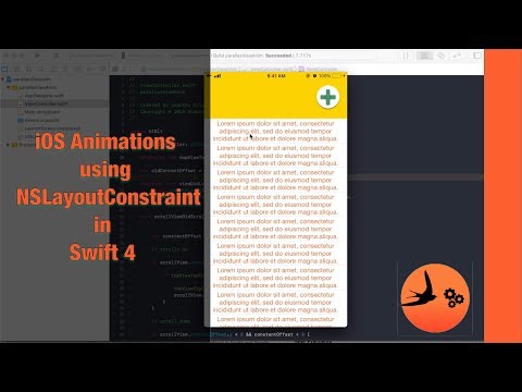 iOS Animations with NSLayoutConstraints and Swift 4