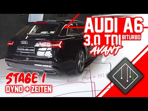 Audi A6 3.0 TDI CR BiTurbo Stage 1 | Chiptuning - Dyno - 100-200 | mcchip-dkr