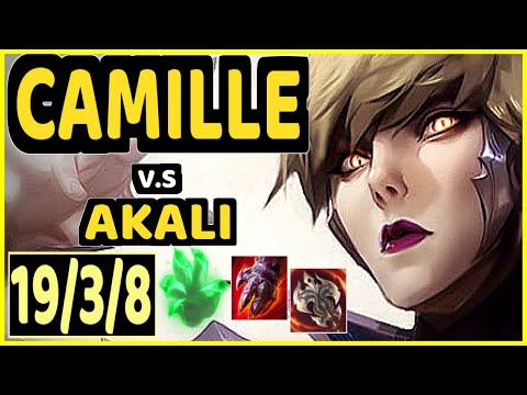 PAPRYZE (CAMILLE) vs AKALI - 19/3/8 KDA TOP CHALLENGER GAMEPLAY - OC