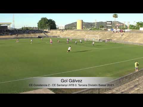 Gol Gálvez. CE Constancia 2 - CE Santanyí 0. Tercera División Balear 20/21
