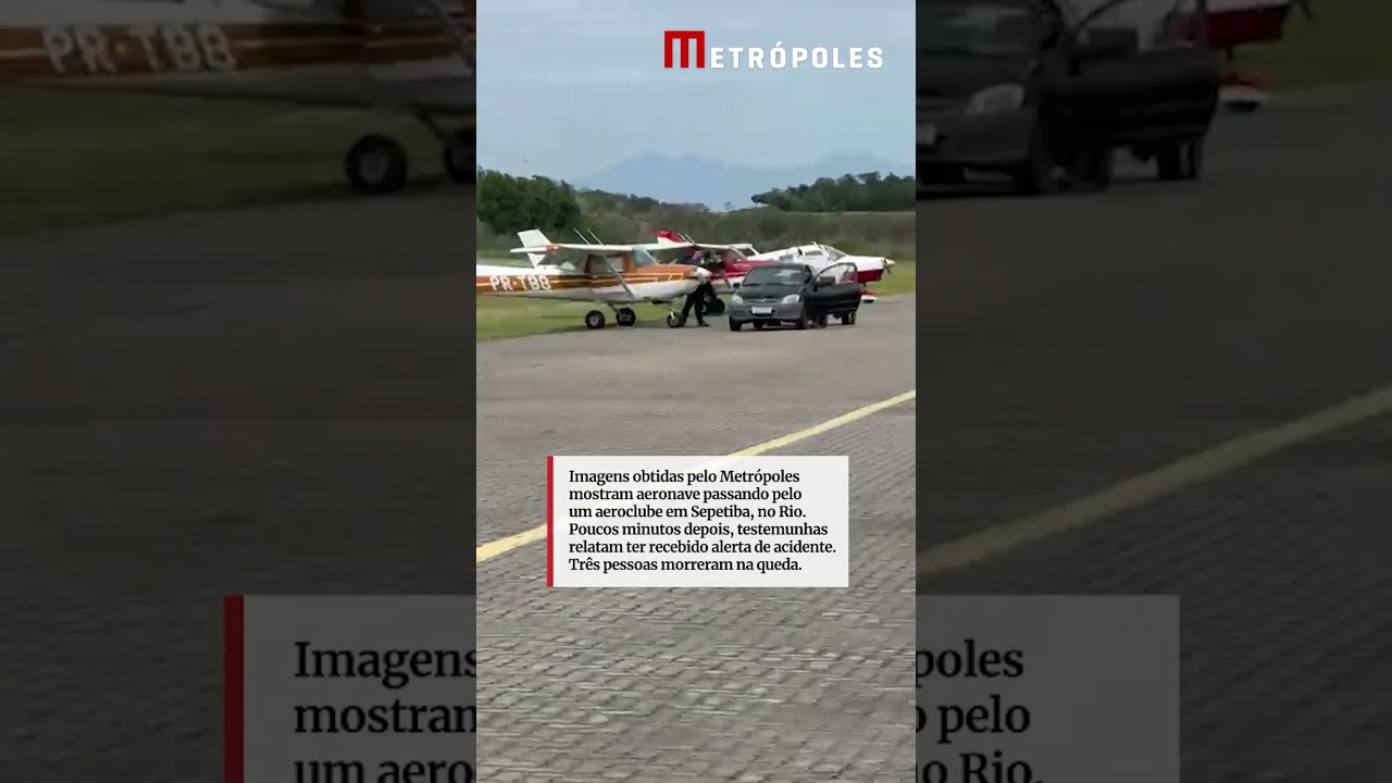 Momentos antes da queda de helicóptero no Rio de Janeiro