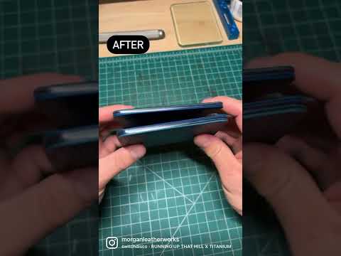 Burnishing edges on a handmade wallet