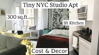 TINY NYC APARTMENT TOUR | 300 sq ft Studio | Rent Decor