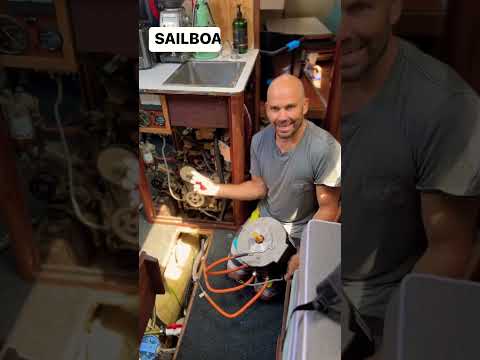 Sailboat diesel to electric conversion #sailing #sailingdiy #electricconversion