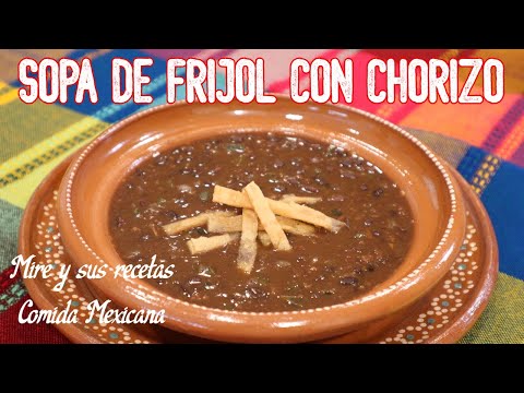 Sopa de Frijol Negro Con Chorizo: Economica, Rendidora y llena de Sabor