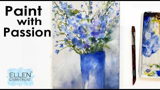 How to paint EASY loose watercolor flowers that feel alive !