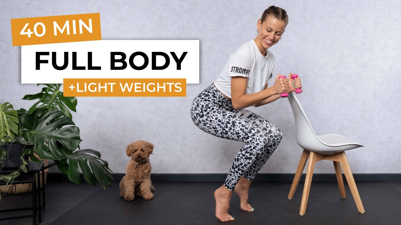Vorschau: FitLara Barre & Pilates – 40 MIN FULL BODY WORKOUT | Standing Barre Workout with Light Weights