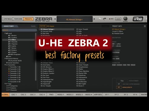 U He Zebra 2  Best Factory Presets [no talking]