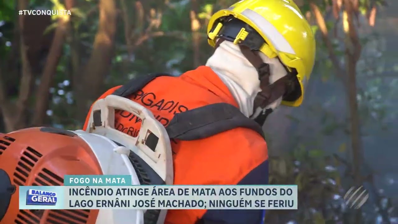 Incêndio ameaça casas após atingir vegetação aos fundos do Lago Ernâni em Lucas do Rio Verde