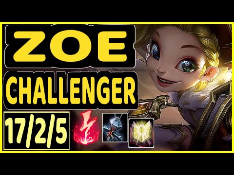 NOMANZ (ZOE) - 17/2/5 KDA MID CHALLENGER GAMEPLAY - EUW